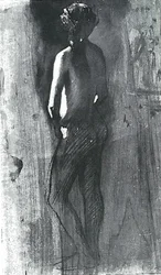 Female Nude from the Back (Sketch)